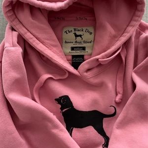 The Black Dog pink hoodie size medium